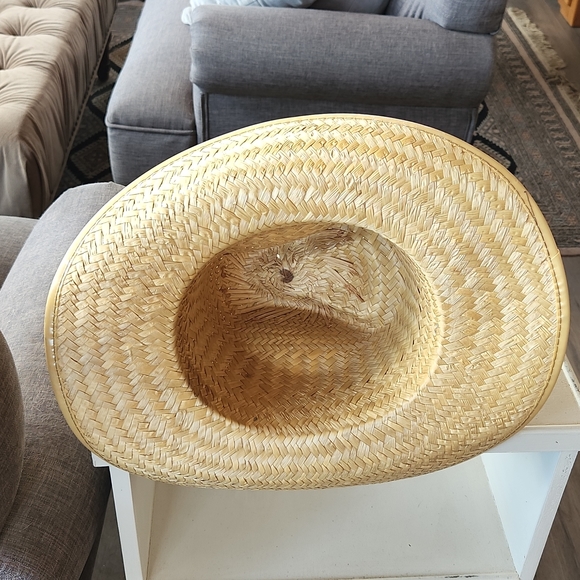Straw Cowboy Hat 7.5" with Band Like New! - Picture 3 of 3